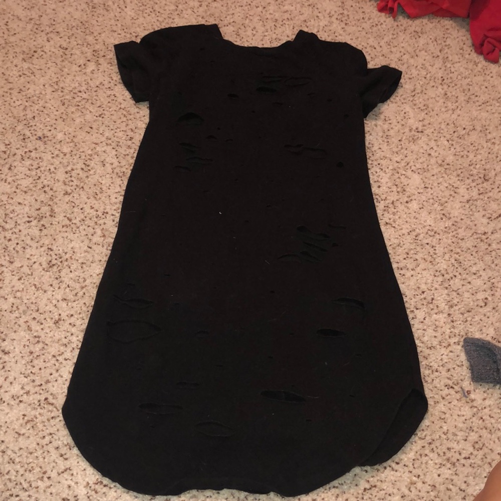 Black dress with holes